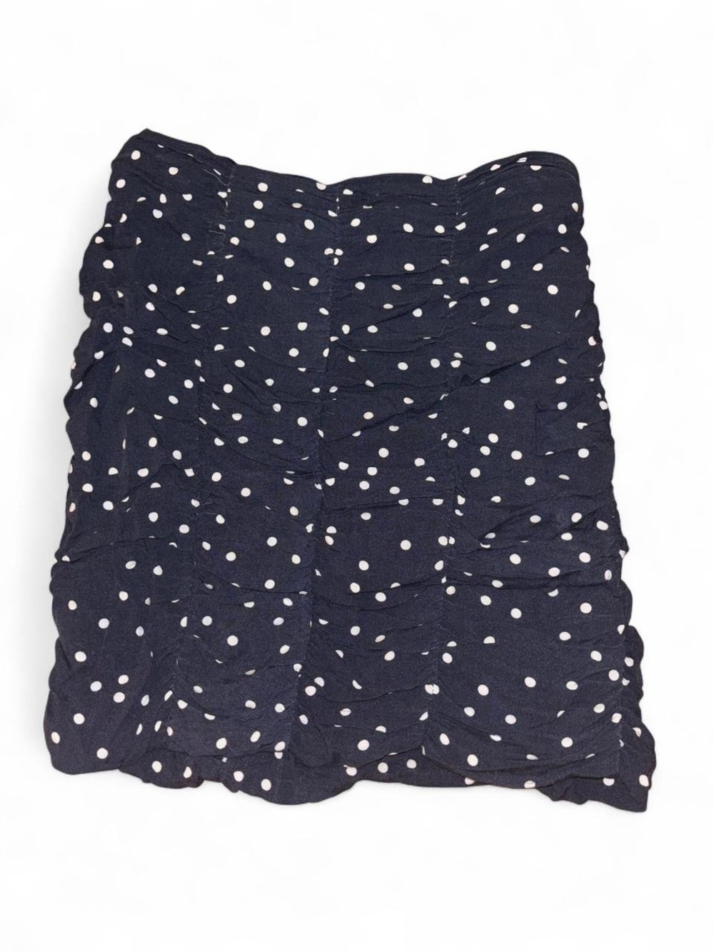 Ami Black Mini Skirt with White Polka Dots